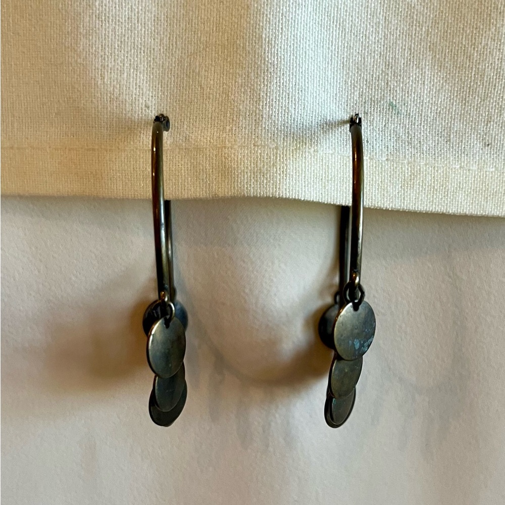 Vintage Robert Rose Hoop Earrings - Picture 6 of 16